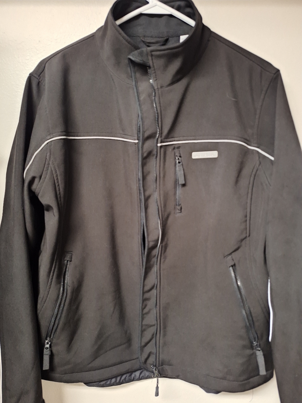 Caterpillar Women's Black Softshell Jacket with Reflective Trim
